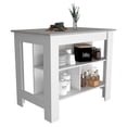 thumbnail image 4 of TUHOME Cala Kitchen Island  Engineered Wood Kitchen Islands in White, 4 of 8