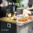thumbnail image 4 of Outsunny 28" Square Propane Fire Pit Table with Waterproof Cover 40,000 BTU, 4 of 10
