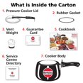 thumbnail image 3 of Contura Black Aluminium Pressure Cooker 3 Liters Pack Of 2, Hard Anodized Inner Lid Cooker, Handi Cooker (CB30) | For 3 Or 4 Persons, 3 of 4