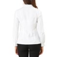 thumbnail image 3 of INSPIRE CHIC Women's Lace Mock Neck Long Sleeve Cotton Button-Down Shirt XL White, 3 of 7