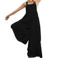 thumbnail image 2 of CEHVOM Womens Fashion Retro Rompers Suspender Solid Jumpsuit Cotton Pants, 2 of 6