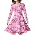 thumbnail image 1 of PMVFHDE Robe à Imprimé Floral pour Filles Robe de Fête Imprimée pour Enfants et Filles, Rose, 6-7 Ans, 1 of 5