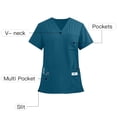 thumbnail image 2 of T-Shirt à Col Rond pour Homme à Manches Courtes avec Poche, Haut Tee avec Pantalon à Taille Élastique, Uniforme d'Infirmier, Ensemble de Sarraus pour Soignant, Travail à l'Hôpital, Tenue Décontractée Quotidienne / IhhxPro, Navy S, 2 of 8