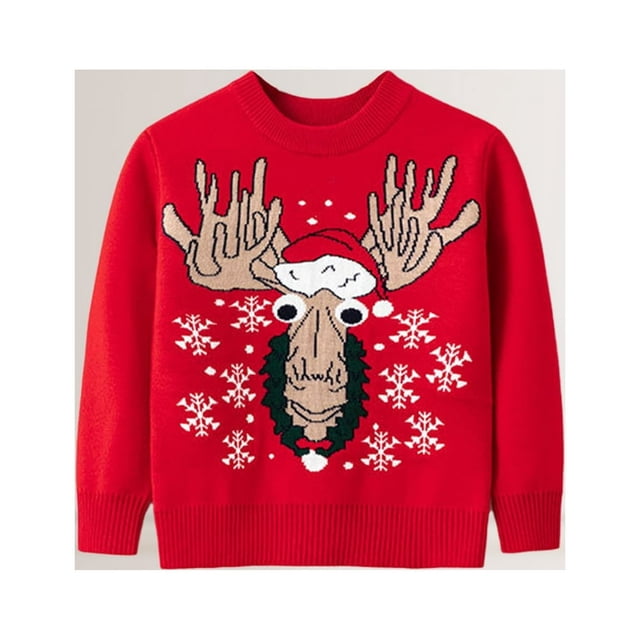 Children Cartoon Basic Jumpers Casual Boys Winter Thick Sweater Rib Daily Outfit