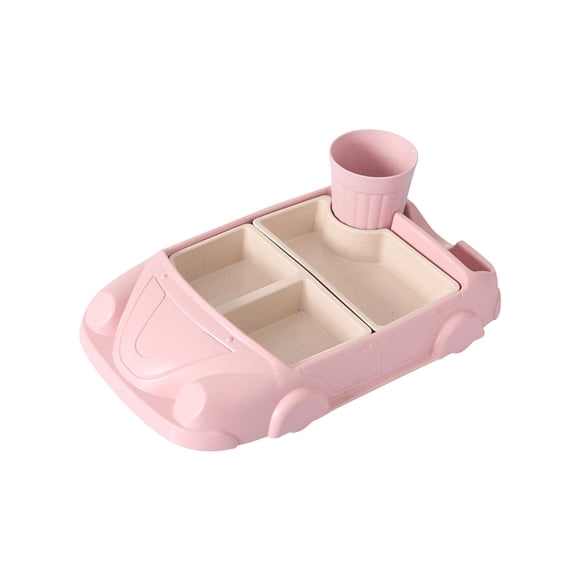 Fiber Car Food Tray Division Cute Split Design Set Bowl Tableware