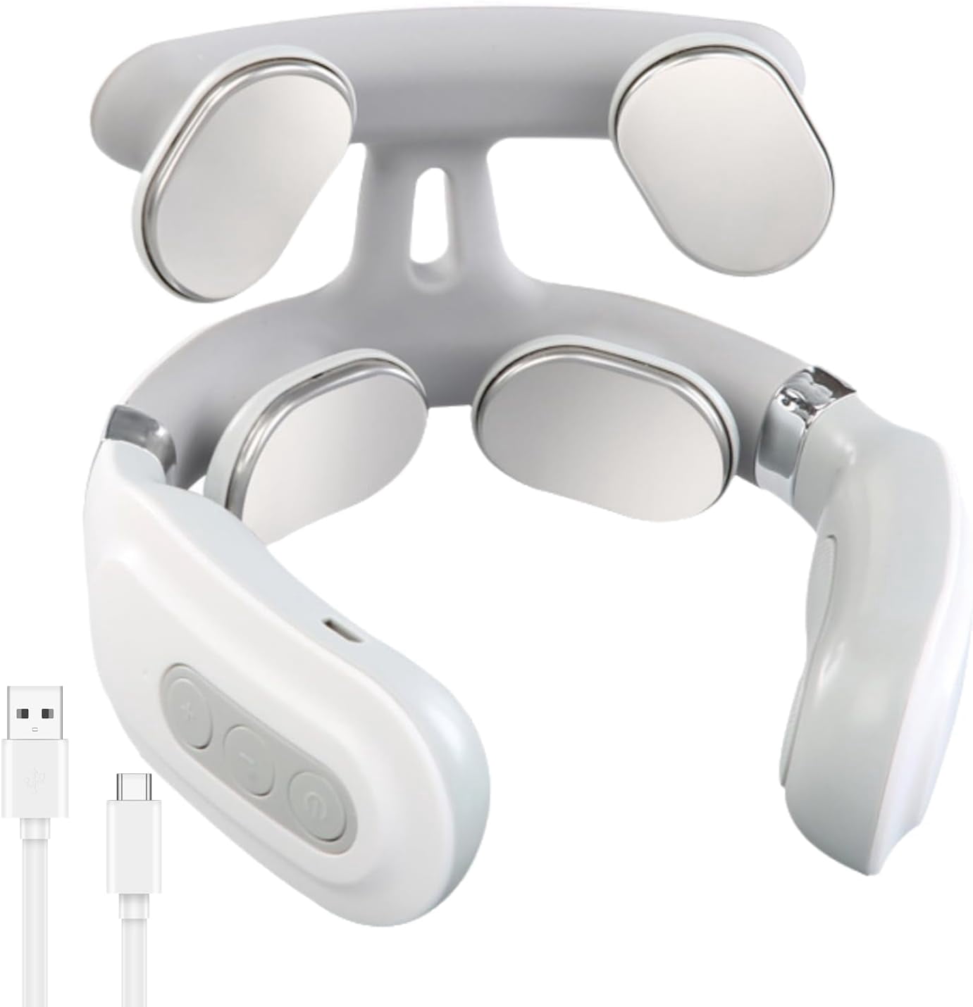 Vitality Magic Pro 2.0 Neck Massager 2025 Upgraded with Heat - 4 Head Electric Massager, 6 Modes & 15 Intensity Levels, Hands-Free Ergonomic Design for Neck & Shoulder Pain Relief