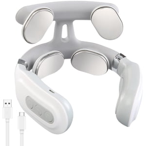 Vitality Magic Pro 2.0 Massaire de cou 2025 Mise à jour avec chaleur - 4 masseur électrique à tête, 6 Modes & 15 Niveaux d'intensité, design ergonomique mains libres pour le cou & Soulagement de la douleur à l'épaule