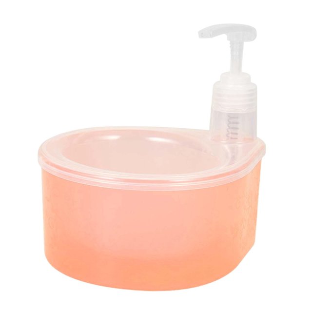 Soap Dispenser and Sponge Holder Multifunctional Kitchen Sink Organizer with Easy Dispensing Pump and Non Slip Base for Dishwashing Liquid at Home in Bathroom or Kitchen