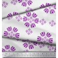 thumbnail image 2 of Soimoi Poly Georgette Fabric Damask Decorative Print Sewing Fabric Yard 42 Inch Wide, 2 of 3