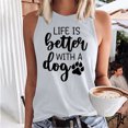 thumbnail image 2 of Hauts Sans Manches pour Femmes Mode Décontractée Femmes Sans Manches Imprimé Dames Col Rond Hauts Gilet T-Shirt, 2 of 9