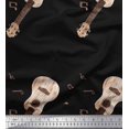 thumbnail image 1 of Soimoi Rayon Crepe Fabric Notes & Guitar Musical Instrument Print Sewing Fabric Yard 46 Inch Wide, 1 of 5