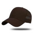 thumbnail image 2 of Aocisk Structured Trucker Baseball Cap Adjustable Six Panel Design Bulk Pack Snapback Hat Coffee One Size, 2 of 3