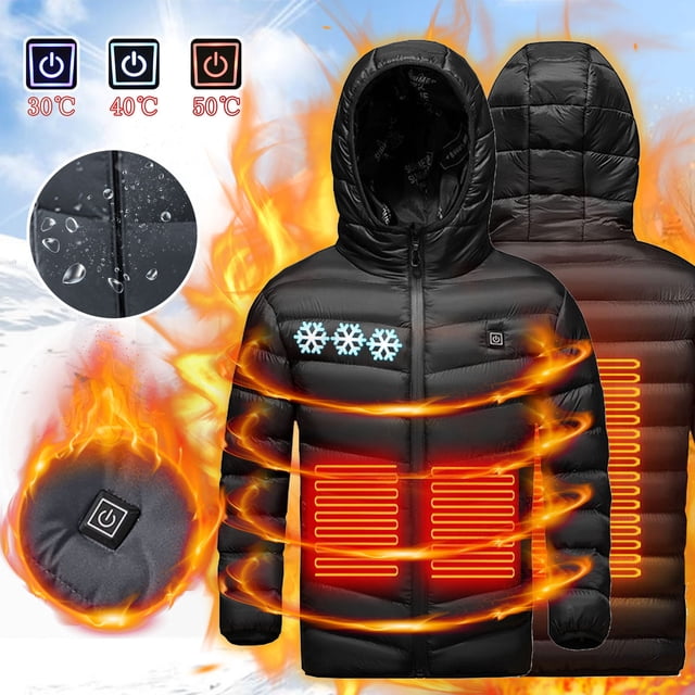 Coats for Teen Girls USB Intelligent Constant Temperature Heated Windproof Plus Size Coat For Children Winter 3 Heated Jacket Coat Winter Clothes on Clearance
