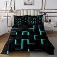 thumbnail image 1 of Erosebridal Gradient Checkered Bedspread Sets Twin Size,Buffalo Stereoscopic Bed Quilt,Geometry Decor,Breathable,2pcs, 1 of 5
