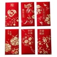 thumbnail image 4 of jifeng 6Pcs Chinois Nouvel An Enveloppes Rouges Festival Heureux Argent Enveloppe Rouge Paquet F, 4 of 9