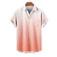 thumbnail image 4 of Pisexur T Shirts for Man , Chemise Décontractée Mode Homme Col Rabattu Impression Dégradée Manches Courtes Bouton Rouge Melon D\'eau, Chemises de Golf Homme & Chemises Homme, 4 of 7