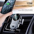 thumbnail image 3 of POINTERTECK Wireless Car Charger Mount Infrared Smart Sensor 15W Fast Charging  Auto Clamping Phone Holder for Car Vent Phone Mount Wireless Charger for Phone, 3 of 3