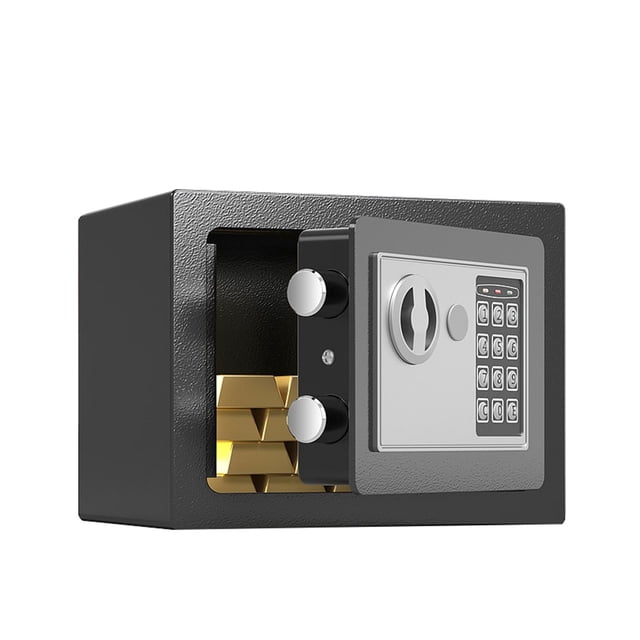 Mini Safe Key Password,Double Insurance Anti-theft Home Safe Deposit Box Fire Safe for Office ,Easy to Use
