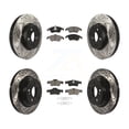 thumbnail image 1 of Transit Auto Front Rear Coated Drilled Slotted Disc Brake Rotors and Ceramic Pads Kit for Car Mercedes-Benz E350 E400 with 322mm Diameter Rotor KDC-100509, 1 of 11
