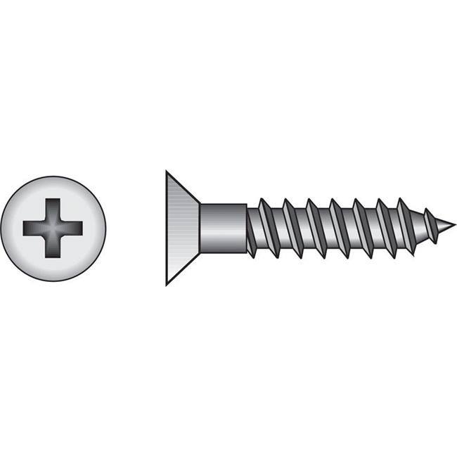 6 x 2 in. Phillip Flat Head Wood Screw  Zinc