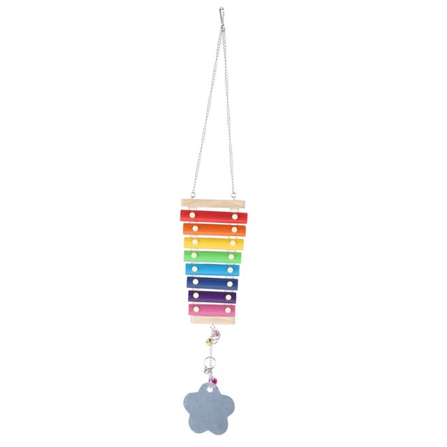 Chicken Wooden Xylophone, Musical Instruments Colorful Hens Pecking Xylophone Safe Natural With Mirror Bell 8 Metal Keys For Attracting Chicken