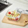 thumbnail image 4 of Mainstays Square Glass Food Storage Container 750ml, 4 of 8