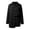 Black, variant on Women's Solid Color Long Sleeve Shorts Romper - Adjustable Spaghetti Strap, High Waist Loose Fit, Polyester-Spandex Blend for Spring/Summer