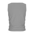 thumbnail image 4 of BVOFAR Womens Crew Neck Sleeveless Tank Tops Side Ruched Slim Fitted Blouses Summer Solid Color Casual T-Shirts 2025, 4 of 5