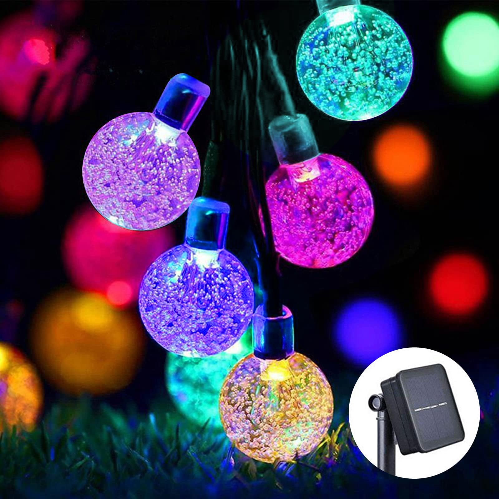 Zootealy Solar String Lights Outdoor 100 Led 40 Feet Multi-Color Crystal Globe Lights with 8 Lighting Modes, Waterproof Solar Powered Patio Lights for Garden Yard Porch Wedding Party Decoration