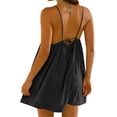 thumbnail image 3 of Sentmoon Maxi Dress Summer Wedding Guest Sleeveless Crew Neck Womens Sundresses Spring Solid Color Regular Fit Spaghetti Strap Summer Dress for Women Stylish for Work and Office XXL, 3 of 5