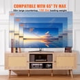 thumbnail image 4 of VEVOR Rattan TV Stand for 65" TV Boho TV Stand with Build-in Socket Oak, 4 of 9