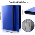 thumbnail image 2 of Collectible Card Binder Album 360 Card Holder 9 Pockets Trading Card Binder Album Large-capacity Card Binder Notebook for Birthdays Christmas and Parties Blue, 2 of 9