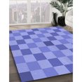 thumbnail image 3 of Ahgly Tapis Rectangulaire Lavable en Machine Intérieur Transitionnel Bleu Denim, 7 Pieds x 10 Pieds, 3 of 7