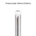 thumbnail image 2 of Unique Bargains Tige Entièrement Filetée M14 x 500mm 2mm Pas de Filetage 304 Acier Inoxydable Tiges Filetées à Droite Goujons, 2 of 6
