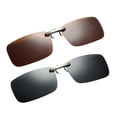 thumbnail image 1 of Lot de 2 Lunettes de Soleil à Lentille Polarisée 400 à Pince Relevable en Verre pour Conduite, 1 of 8