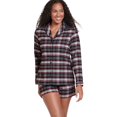 thumbnail image 1 of Jockey Women's Flannel Notch Collar Top, 1 of 3