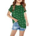 thumbnail image 2 of FAIWAD T-Shirts à Manches Courtes pour Filles, T-Shirts Imprimés de Cœurs, Col Rond, T-Shirt Décontracté, Blouse, Été, Classique, Basique, Chandail à Enfiler, 2 of 4