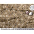 thumbnail image 2 of Soimoi Brown Rayon Crepe Fabric Crystal Stone Geometric Decor Fabric Printed Yard 46 Inch Wide, 2 of 3