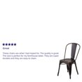 thumbnail image 2 of Commercial Grade 4 Pack Distressed Copper Metal Indoor-Outdoor Stackable Chair, 2 of 9