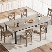 Gaderth Industrial Dining Table for 6-8 – 78.7" Long Rectangular Kitchen Table with Sturdy Metal Frame, Seats Six or More, Ideal for Dining Room or Kitchen (Table Only).