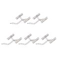 thumbnail image 1 of Unique Bargains 10Set Ribbon Crimp Clamp Ends Lobster Claw Clasps & Chain 25mm Silver Tone for DIY, 1 of 7