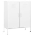 thumbnail image 1 of vidaXL Armoire de Rangement Blanche 80x35x101,5 cm Acier, 1 of 1