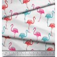 thumbnail image 3 of Soimoi Polyester Crepe Fabric Flamingo Bird Print Fabric by The Yard 42 Inch Wide, 3 of 3