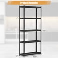 thumbnail image 3 of Costway 4 PCS 5-Tier Heavy Duty Storage Shelf Storage Utility Rack Shelf with Anti-tipping Device Black, 3 of 10