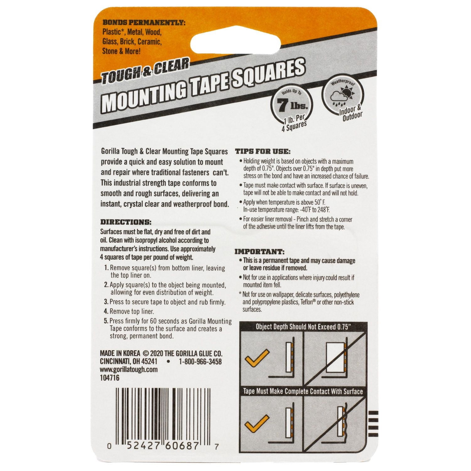 Mounting Tape Squares