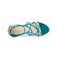 thumbnail image 4 of BLISSFUL STEP Sandales à Talons Blocs à Brides Croisées pour Femmes Bleu Lac 8,5, 4 of 7