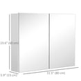 thumbnail image 3 of HOMCOM Wall Mount Medicine Cabinet with Mirror Adjustable Shelf 2 Doors, 3 of 10