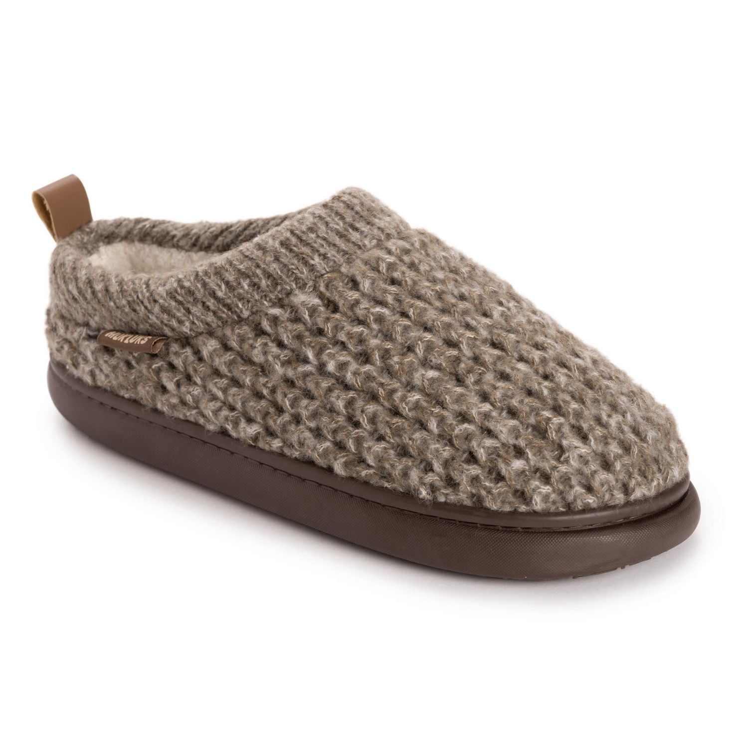 MUK LUKS Men's Clog Slippers Taupe, Sizes 7-12