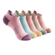 Cameland 5Pairs Womens Ankle Athletic Low Cut Sports Socks Cushioned Breathable Running Cotton Socks