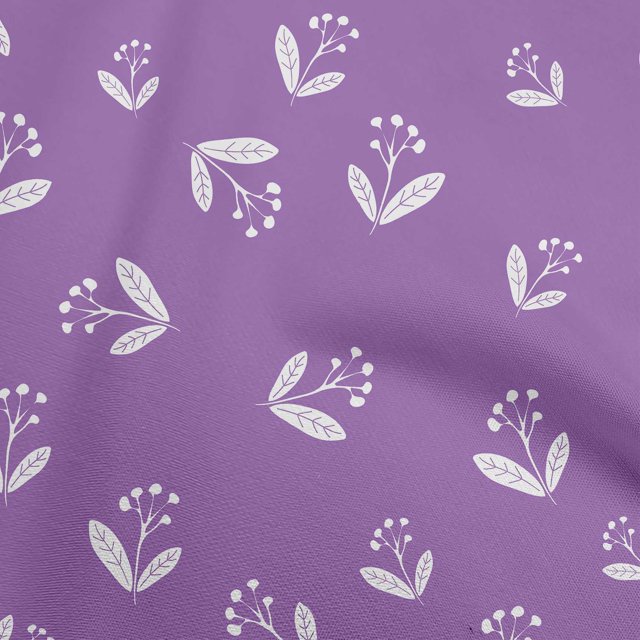 oneOone Viscose Chiffon Purple Fabric Floral Craft Projects Decor Fabric Printed By The Yard 42 Inch Wide